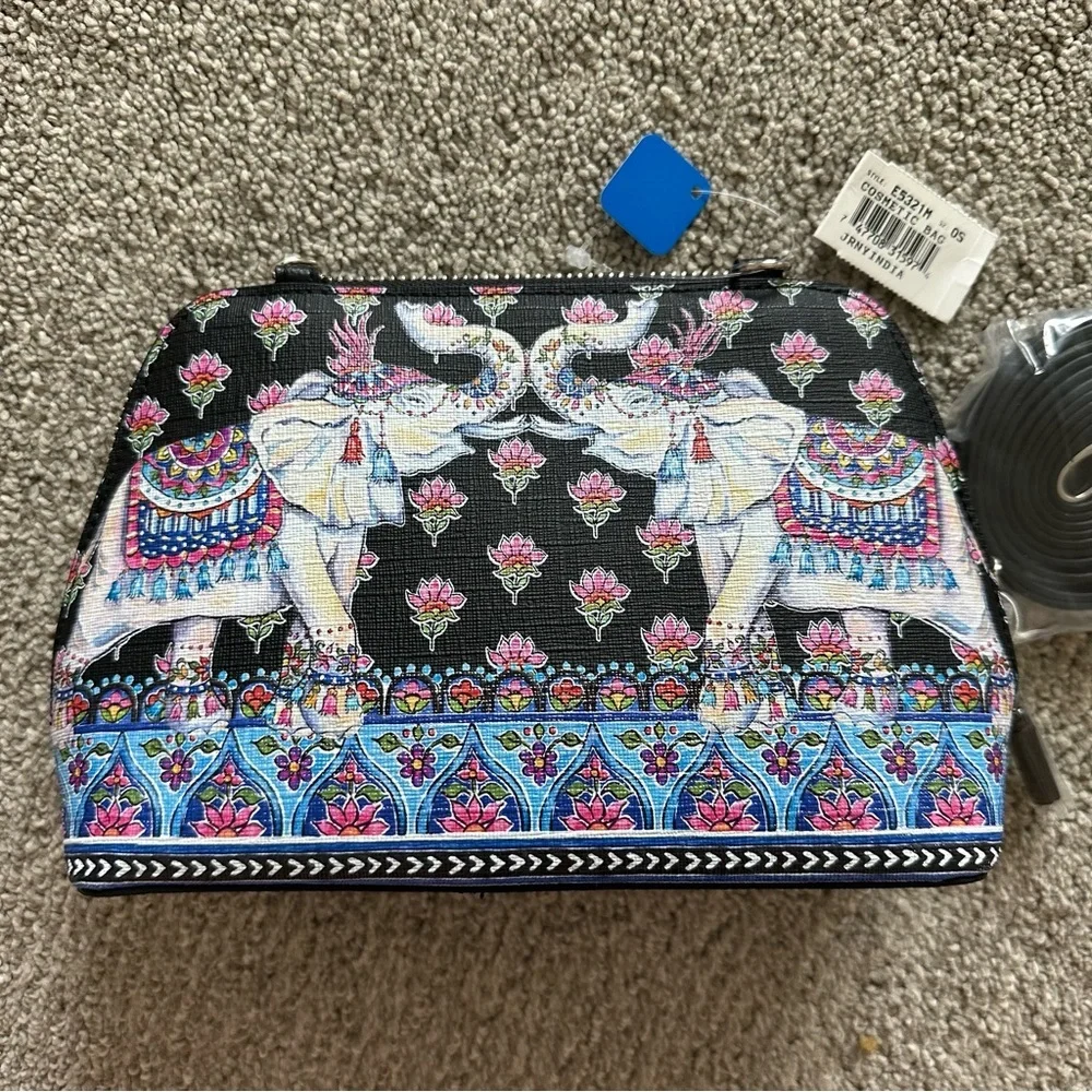 Brighton‎ Journey to India Elephant Cosmetic Makeup Bag With Strap